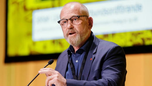 Johan Lindholm, förbundsordförande i Byggnads. Arkivbild.