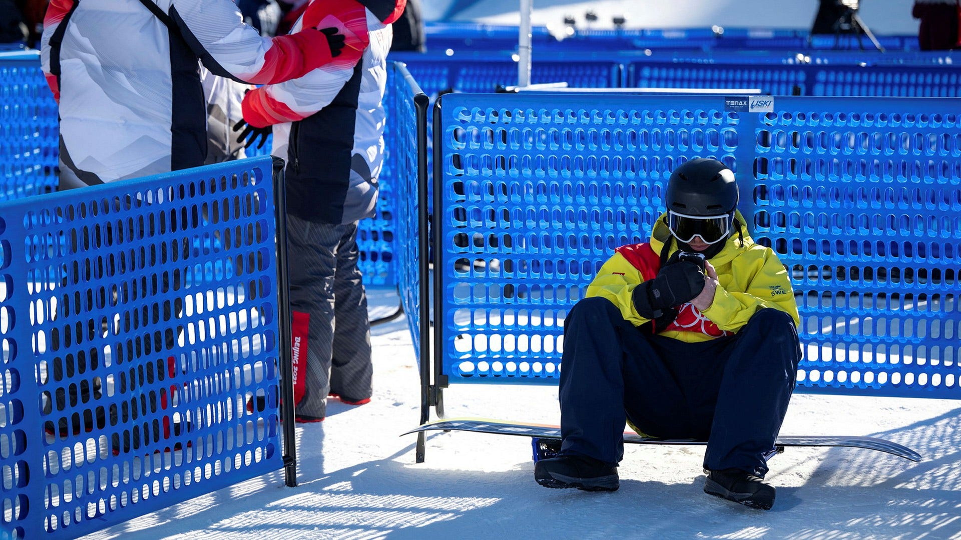 En besviken Sven Thorgren efter att ha slagits ut i slopestylekvalet i OS.