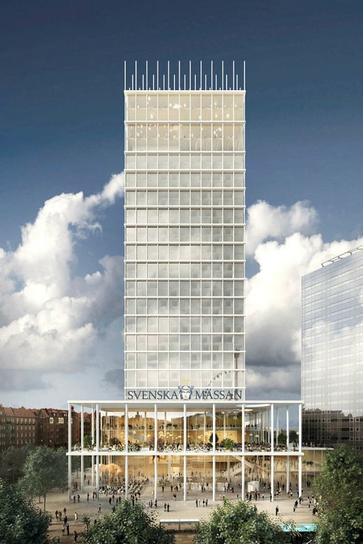 Så här är det nya höghuset vid Gothia Towers tänkt att se ut.