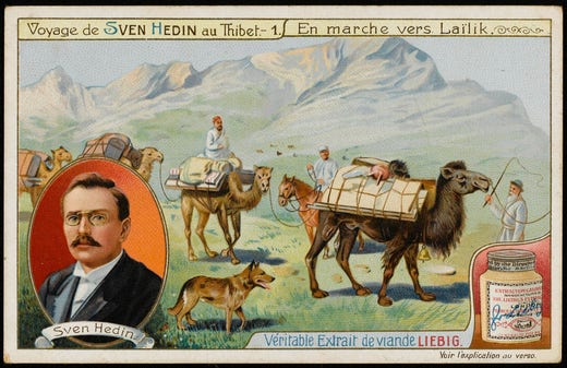 Reklam för Sven Hedins andra expedition till Centralasien 1899-1902.