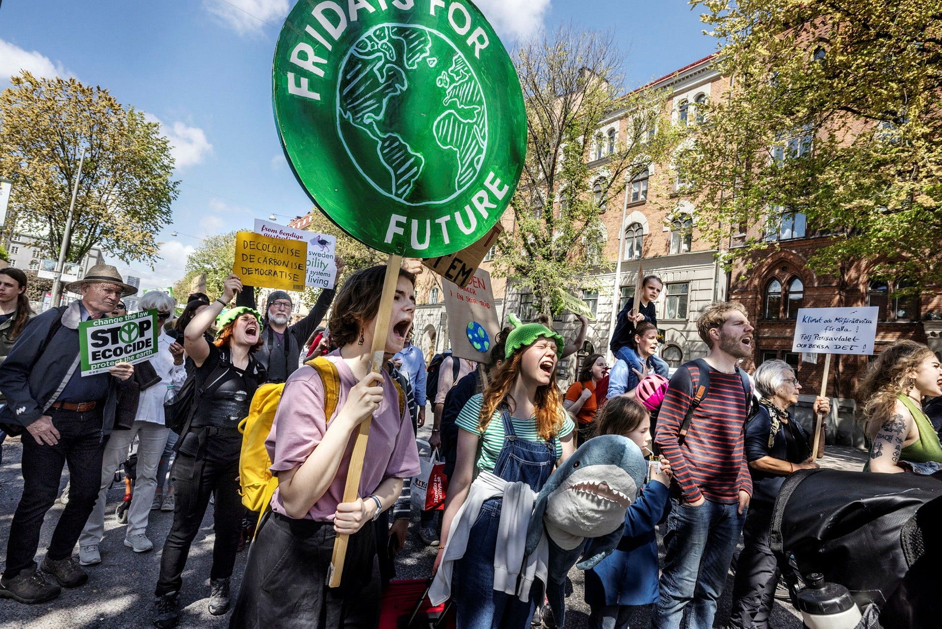 Klimatdemonstration i Stockholm i samband med FN-mötet.