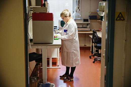 Maria Ohlén in one of the labs.