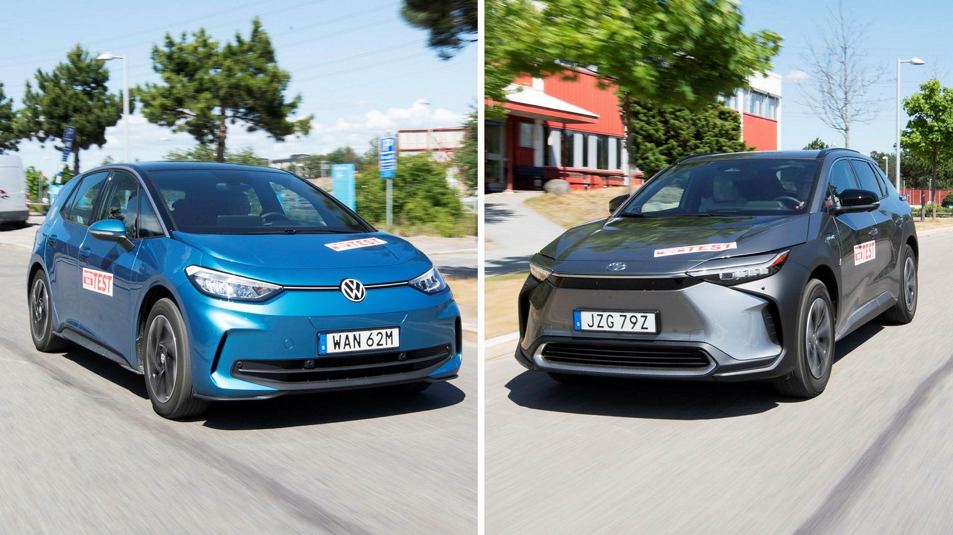 Volkswagen ID.3 Pro Performance och Toyota bZ4X FW Executive i duell.