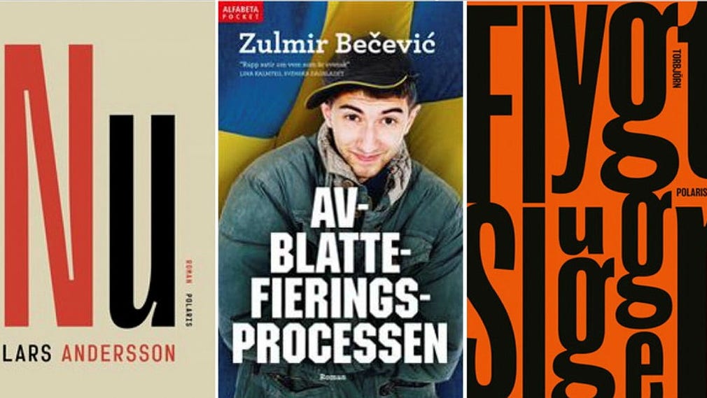 Zulmir Becevics ”Avblattefieringsprocessen” (2014), Lars Anderssons ”Nu” (2021) och Torbjörn Flygts ”Slugger” (2022).