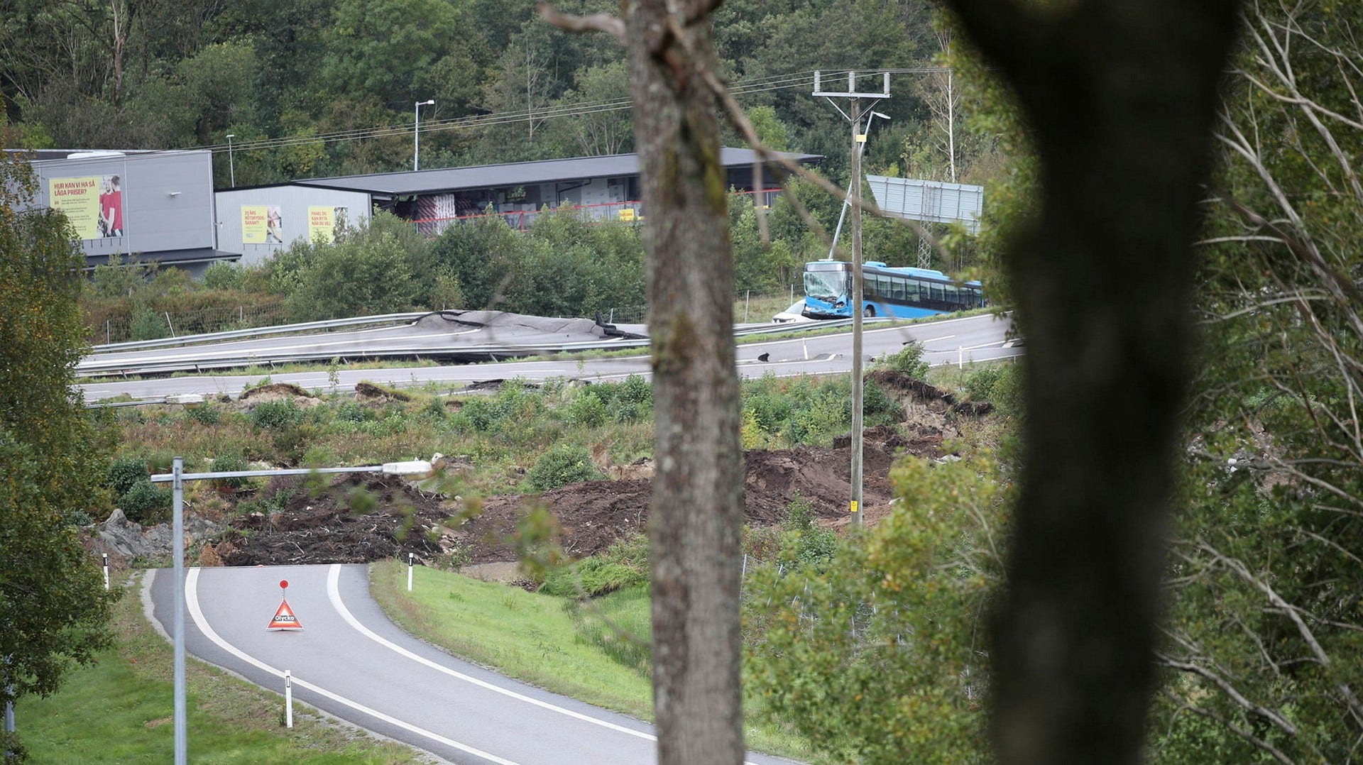 Skredet vid Stenungsund förstörde E6.