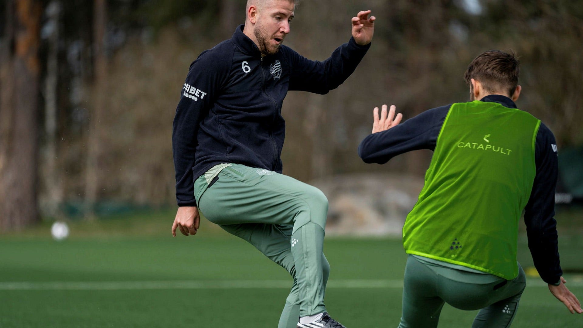 Darijan Bojanic at Hammarby's training at Årsta IP.