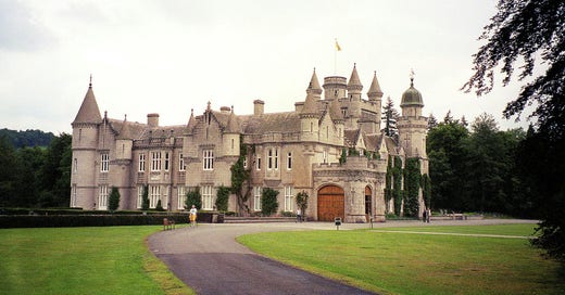 Slottet Balmoral i Skottland, bild från 2002.