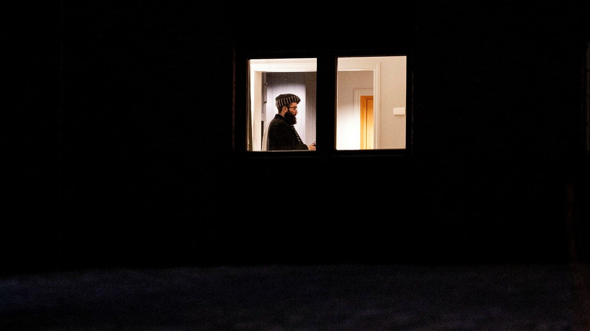 Anas Haqqani på ett hotell i Oslo på lördagen.