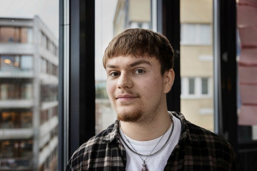 Nicholas Sällberg går i trean på samhällsvetenskapliga programmet.