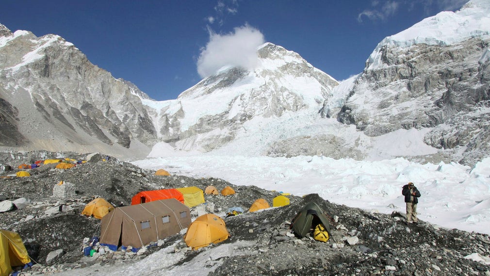 Mount Everests basläger.