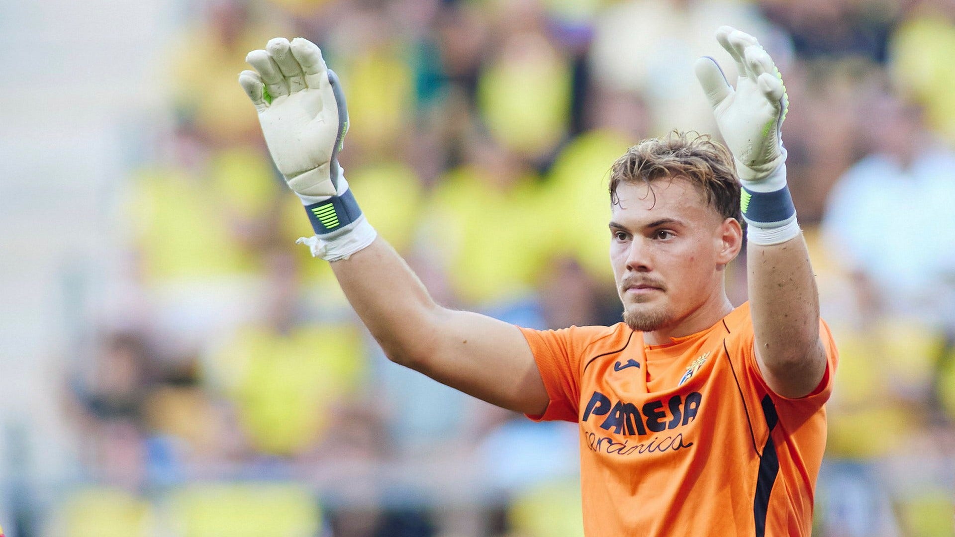 Filip Jörgensen under La Liga-matchen mellan Villarreal och Cadiz den 1 september.