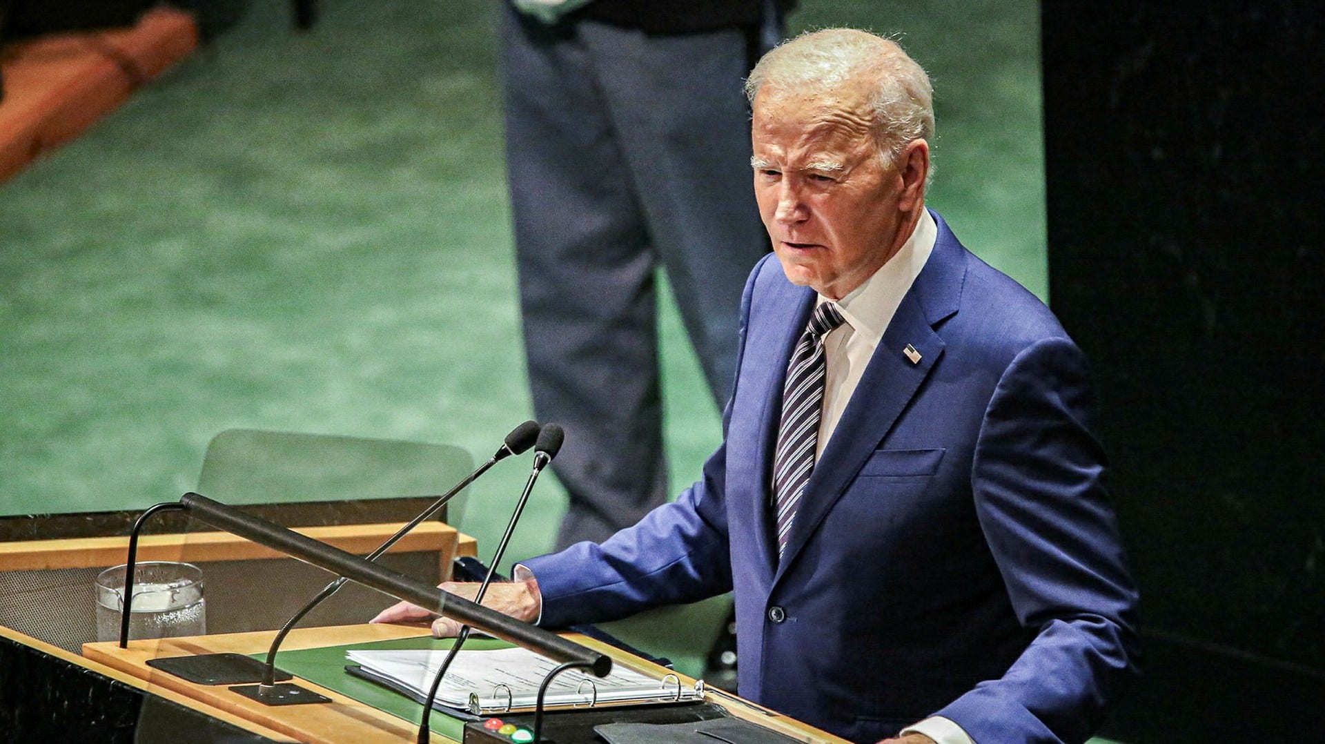USA:s president Joe Biden höll på tisdagen ett tal inför FN:s generalförsamling.
