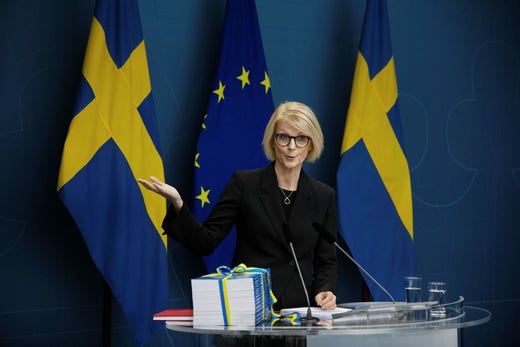 Finansminister Elisabeth Svantesson håller pressträff om höstbudgeten, 8 november. Hur väl rustat Sverige är för en ny kris?