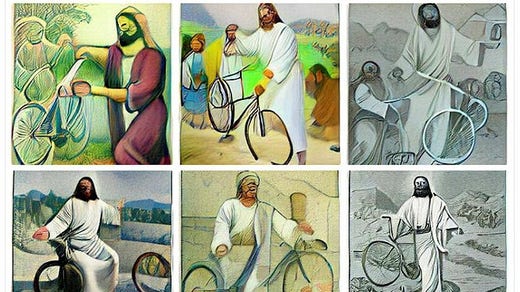 ”Jesus stjäl en cykel”