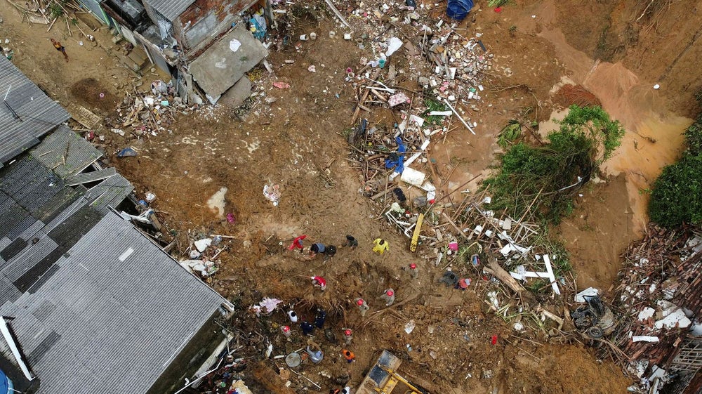 Nära 80 döda efter oväder i Brasilien