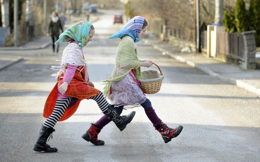 Many children dress up as Easter Bunny during Easter.