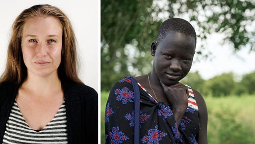 Gisela Holmén, Röda Korset, enhetschef Afrika/ Monica Kaku Jelle i Terekeka behöver inte längre gå lika långt för att hämta vatten, sedan Röda Korset borrat brunnar i hennes by.
