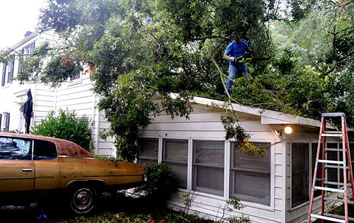 North Carolina kände av "Sandy" redan på söndagen.