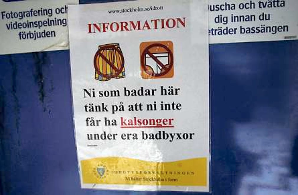 Tydligt förbudsanslag har inte räckt för att stävja kalsongbadandet.