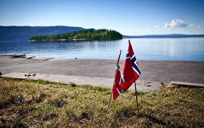 Efter terrordådet på norska Utøya 2011.