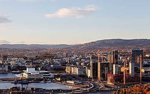 Utikt över Oslo.