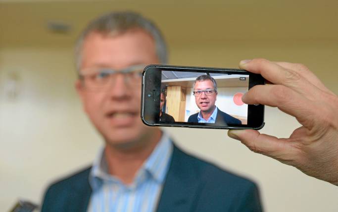 Moderaternas partisekreterare Kent Persson fokuserar framåt när M nu blivit det ledande oppositionspartiet.