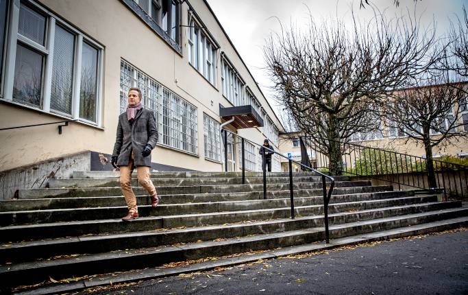 Högdalens gymnasium – ritad av Carl Nyrén på 50-talet.