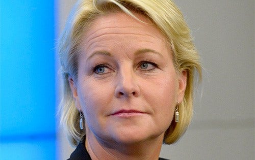 Biståndsminister Hillevi Engström (M).