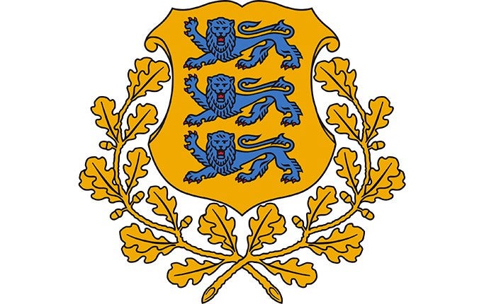 Estlands leoparder. Estlands statsvapen med tre blå heraldiska leoparder härrör från medeltiden och liknar motsvarigheten i Danmark, som då styrde Estland.