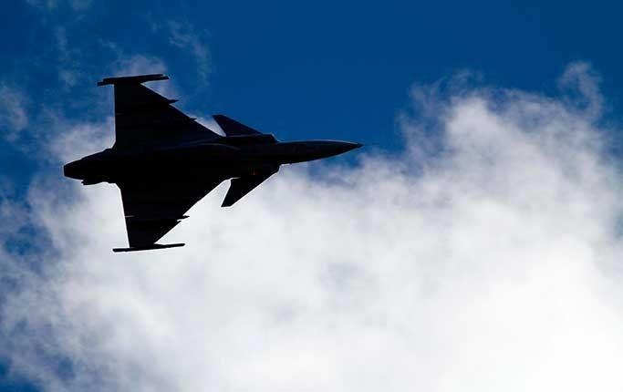 Två Jas Gripen-plan flögs över till Gotland i morse, för att underlätta luftbevakningen.