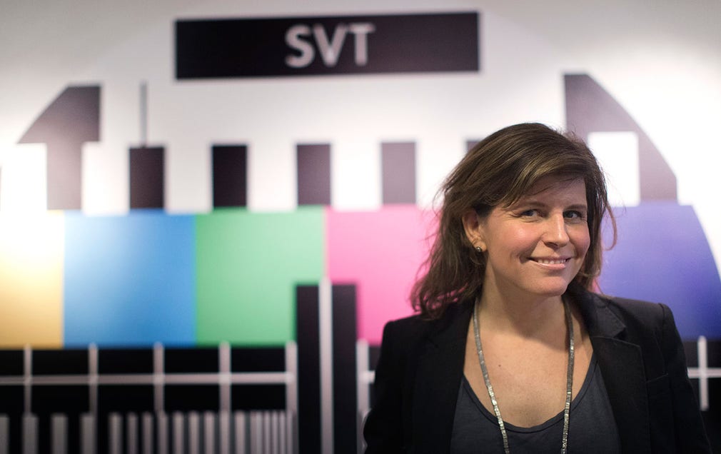 Kristina Hedberg, en av programledarna som styrt debatten under "Debatts" mångåriga historia.