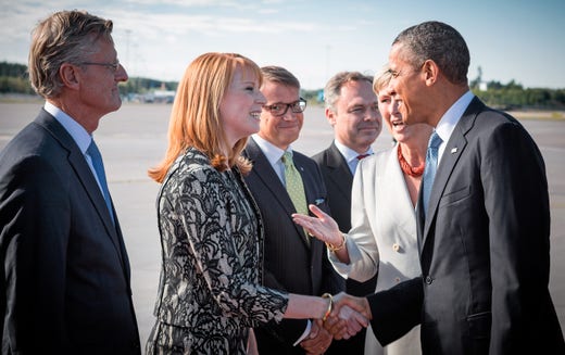 "Göran Hägglund ser lite ut som en stolt pappa."Om mötet med USA:s president Barack Obama i september 2013.
