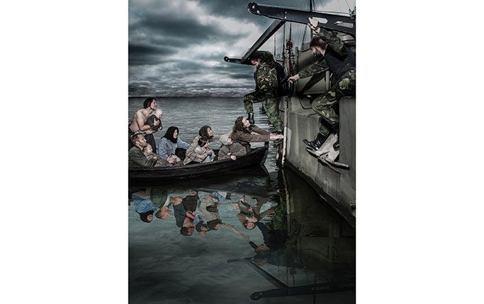 ”Båtflyktingar”.