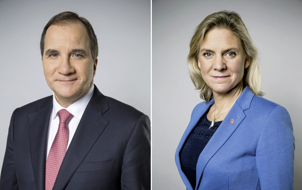 Stefan Löfven och Magdalena Andersson.