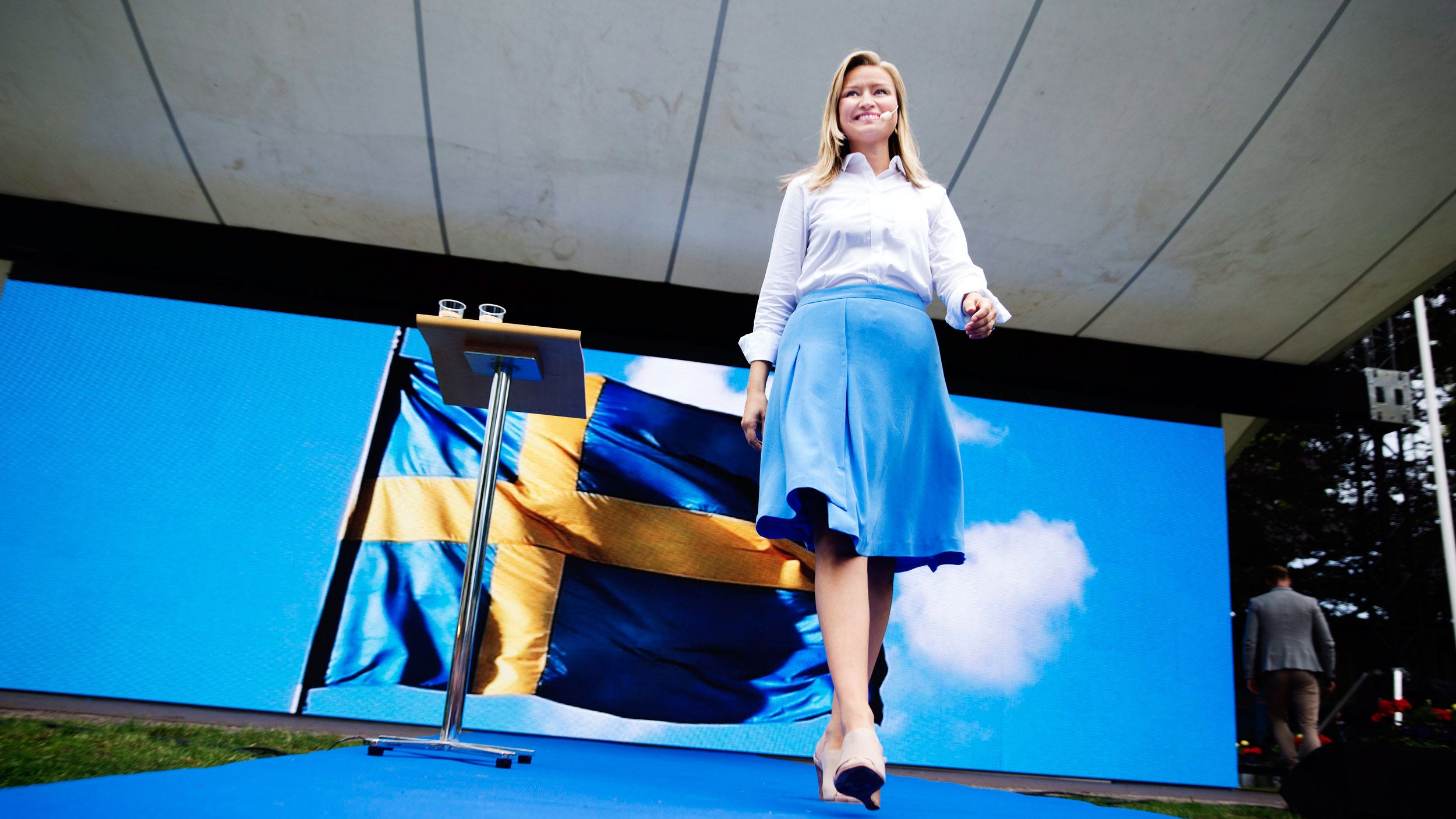 Ebba Busch Thor (KD) i Almedalen i år.