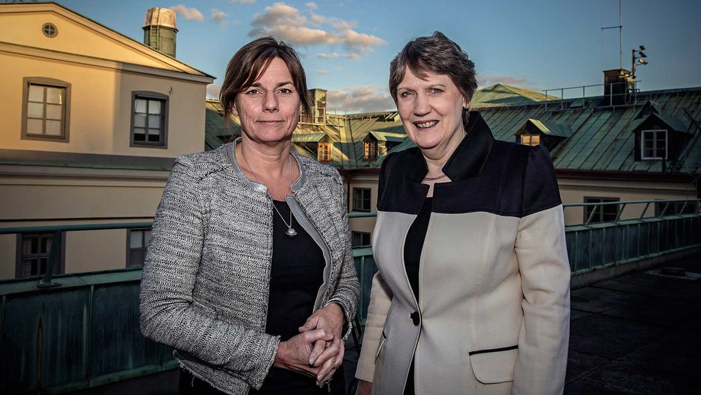 iståndsminister Isabella Lövin och Helene Clark, chef för UNDP.