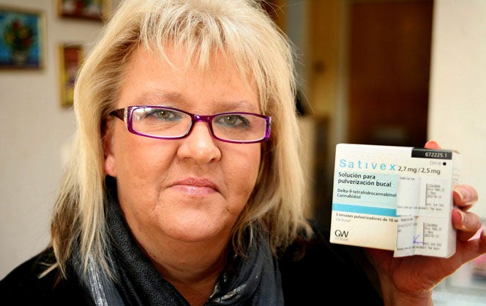 Madeleine Strömblad har haft ms i tjugo år med ständigt återkommande nervvärk. Nu får hon hjälp av cannabisbaserade läkemedlet Sativex.