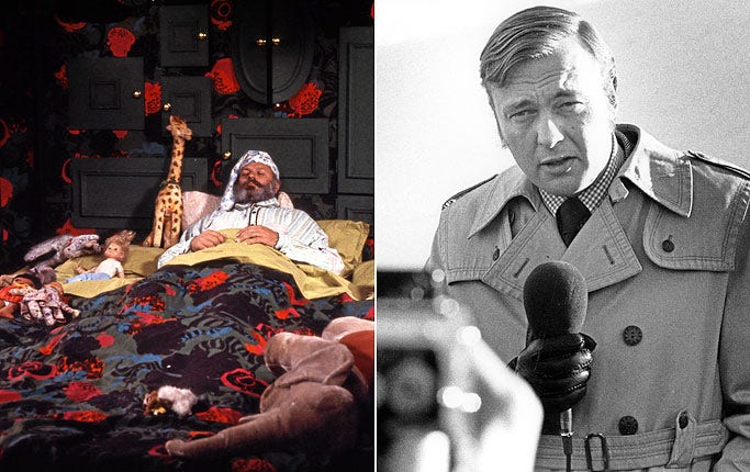 ”Beppes godnattstund” som sändes i SVT 1968–1974 och Bo Holmström.
