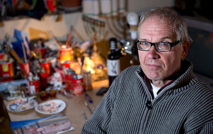 ”Det ska bli intressant att delta i konferensen”, säger konstnären Lars Vilks, som nu är i New York.