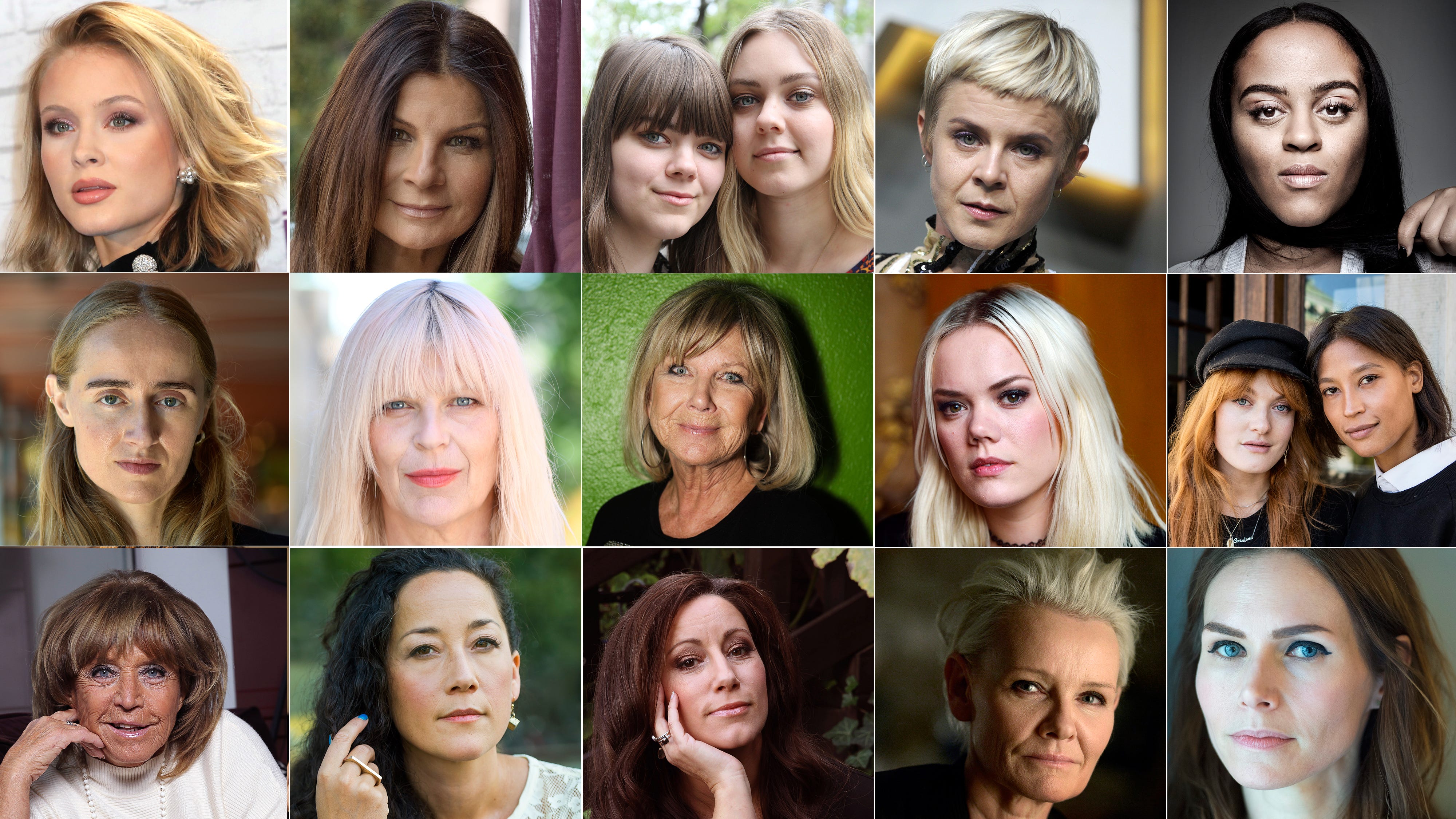 Några av de artister som skrivit på uppropet #narmusikenhartystnat.