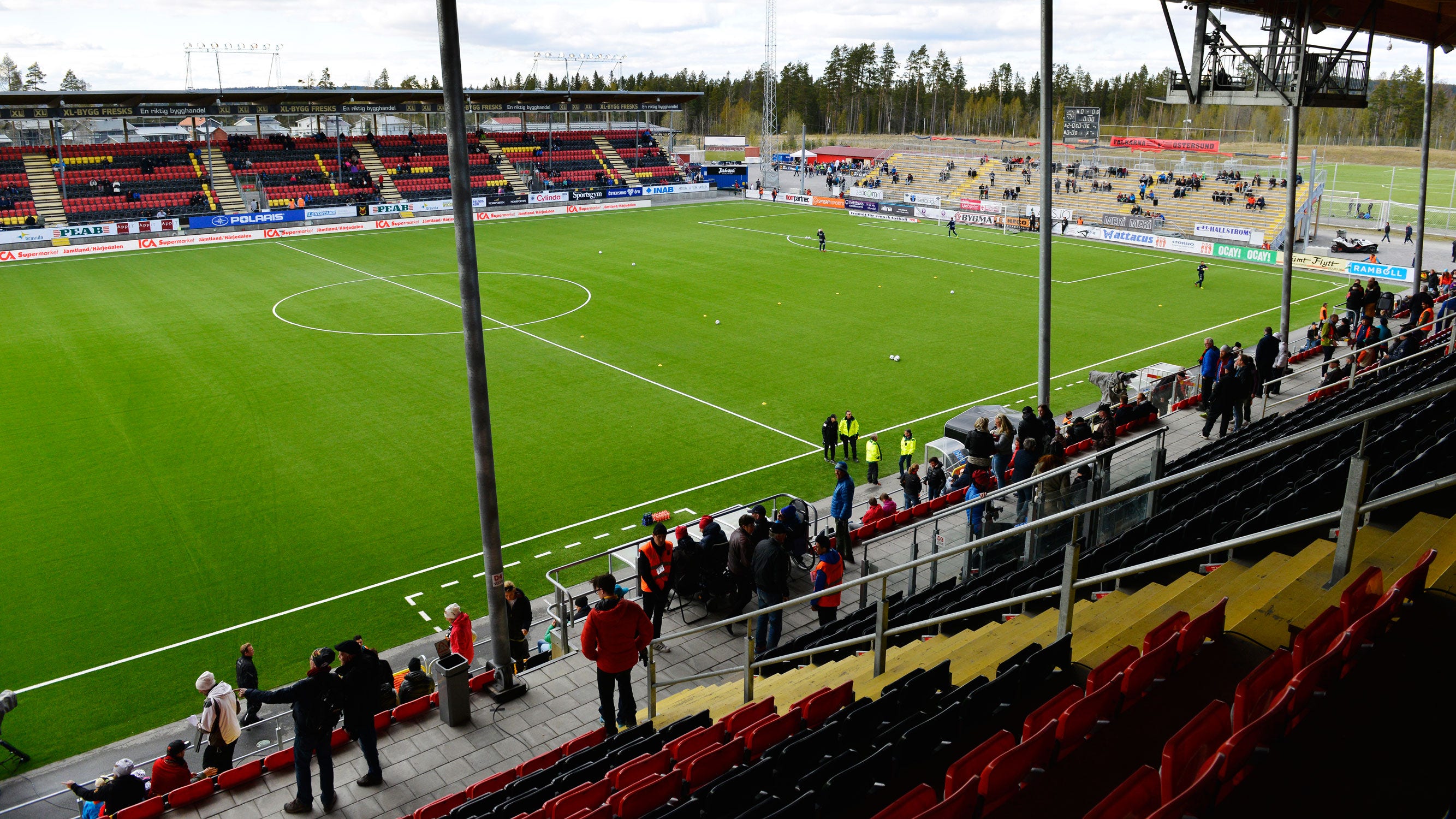 Brand på Jämtkraft Arena, hemmaarena för allsvenska Östersunds