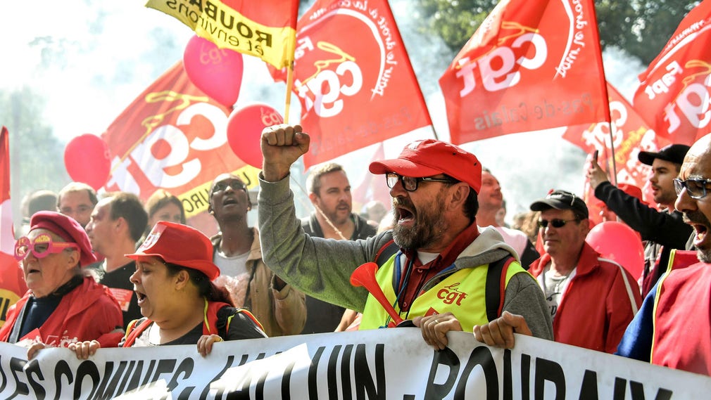 Demonstrationer i Lille.