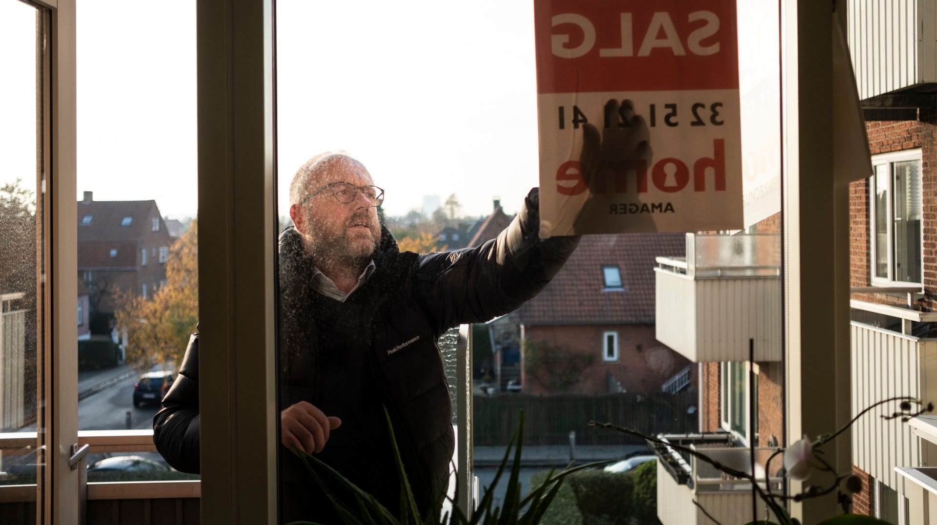 Mogens Steffensen, franchistegare till den danska mäklarbyrån Home på säljuppdrag.