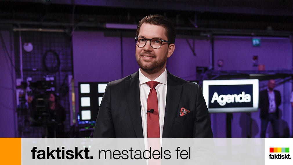 Jimmie Åkesson har vid flera tillfällen påstått att Sverige utvisar få utländska brottslingar.