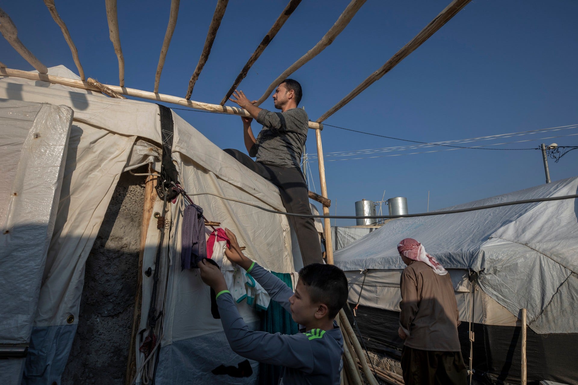 I lägret Bajed Kandala bor runt 11.500 yazidiska flyktingar.