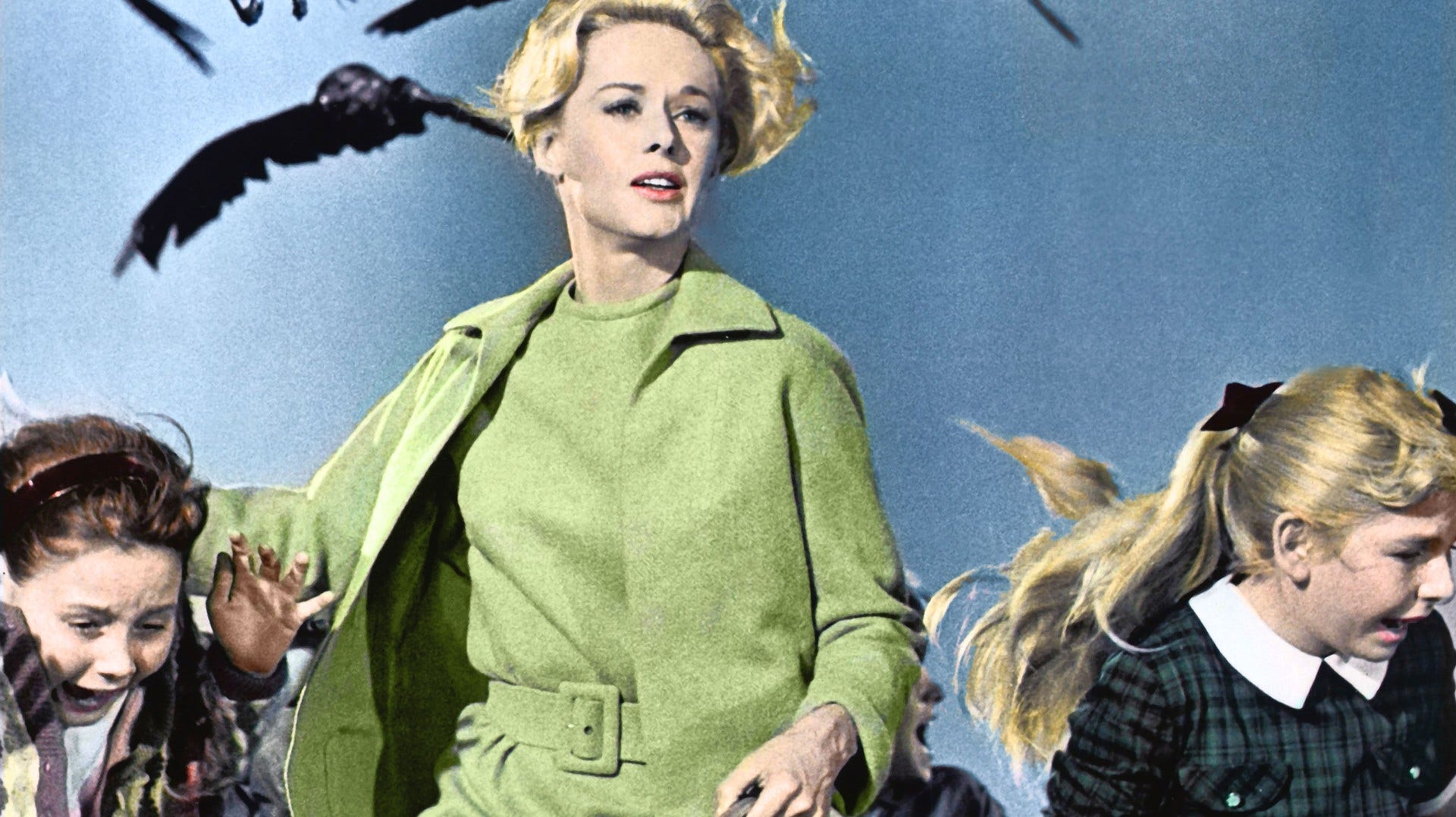 Tippi Hedren som Melanie Daniels i Alfred Hitchcocks ”Fåglarna”.