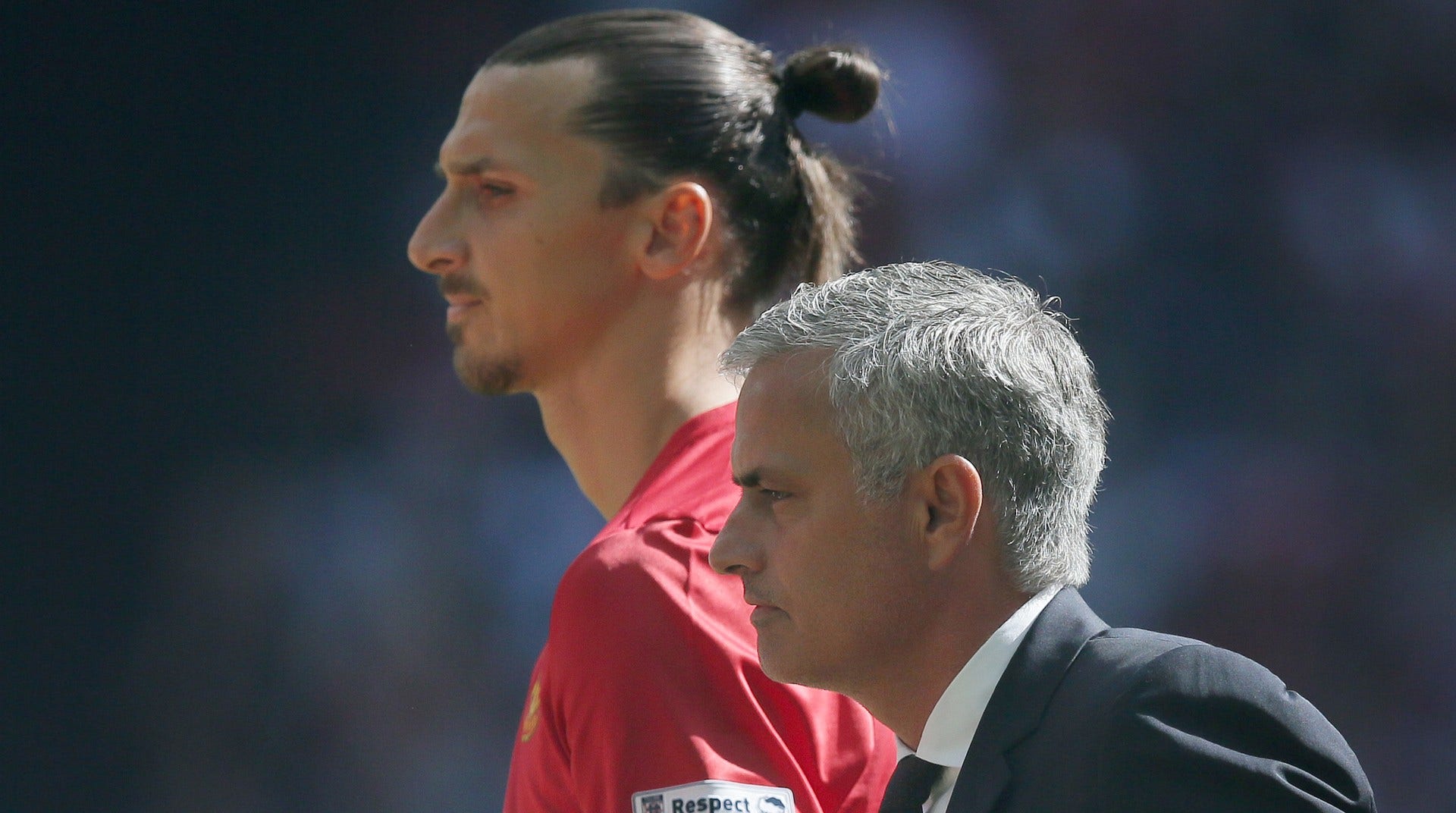 Zlatan Ibrahimovic och Jose Mourinho under tiden i Manchester United.