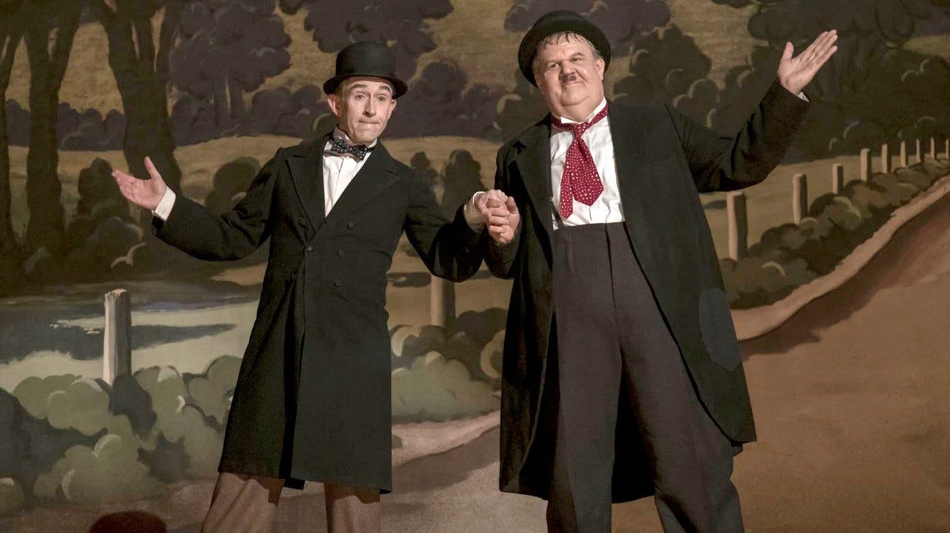 Steve Coogan och John C Reilly spelar den klassiska komikerduon i ”Helan & Halvan”.
