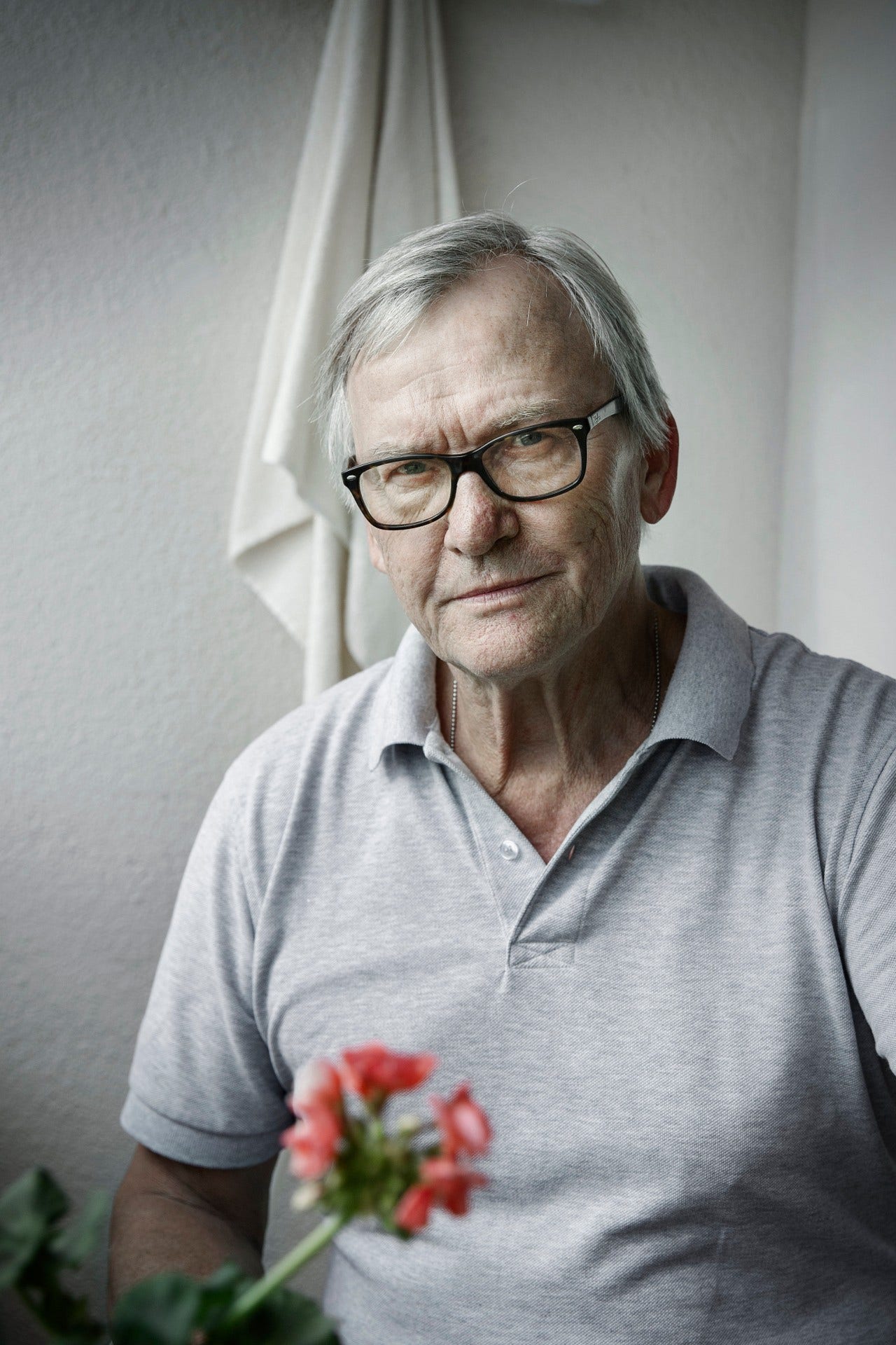 Klas Bergling på balkongen i Las Palmas.