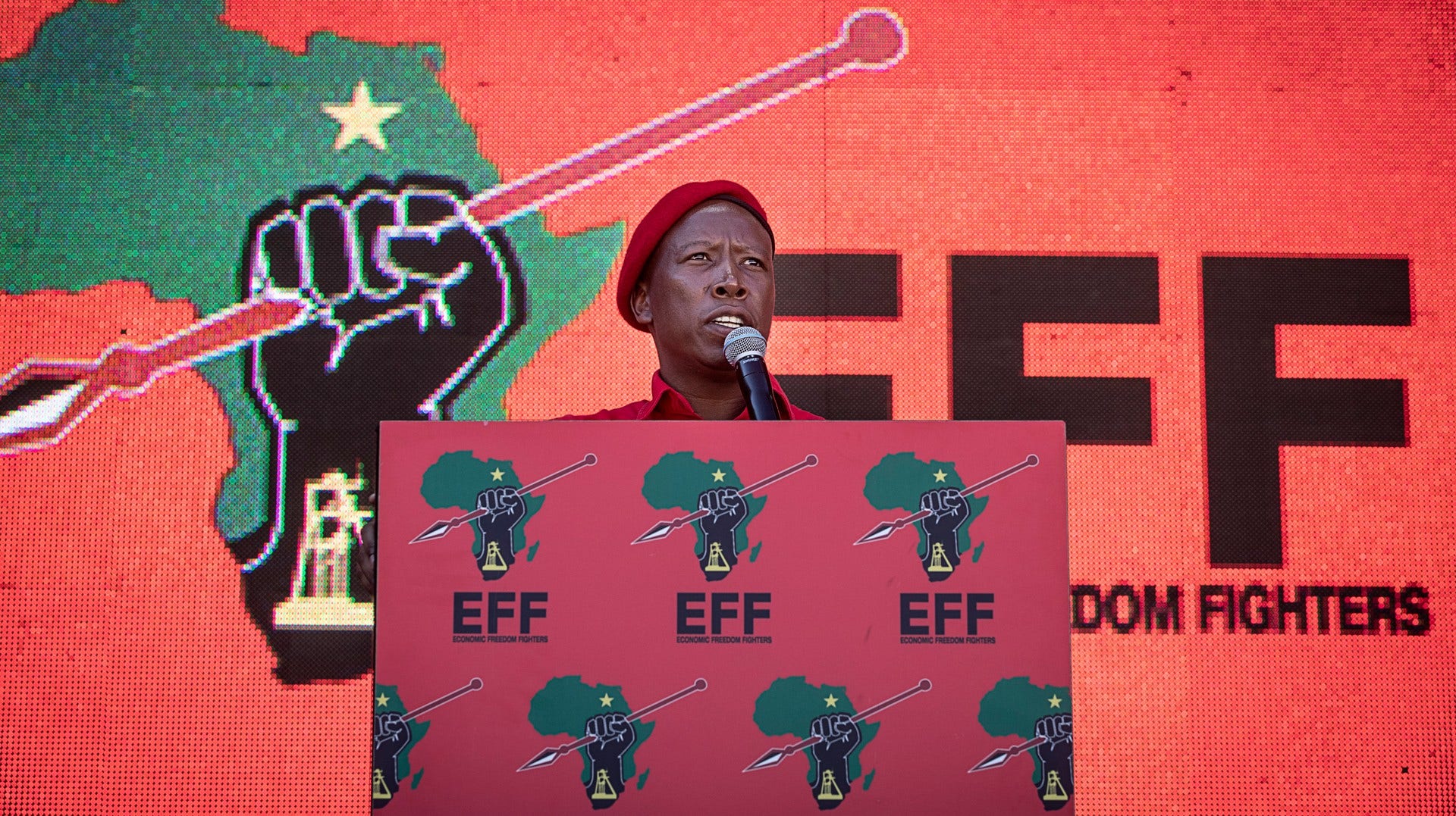 Vänsterpopulistiska Economic Freedom Fighters, EFF, väntas vara det enda av de etablerade partierna som går framåt i årets val i Sydafrika. Partiledaren Julius Malema höll på söndagen sitt sista kampanjmöte i Soweto.